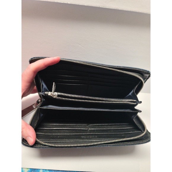 Diesel Denim Wallet Women Blue Jean Wallet Multiple Compartments Functional Zip - Picture 10 of 16